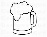Bierkrug Bier Cerveza Umriss Cricut Tarro Vaso Happy Jarra sketch template
