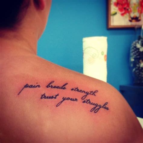 quote tattoos pain depices  strength  pinterest