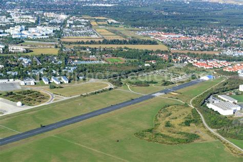 aerial image unterhaching  runway  tarmac terrain  airfield  unterhaching
