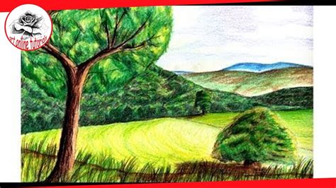 paint  realistic landscape  colored pencil fine art