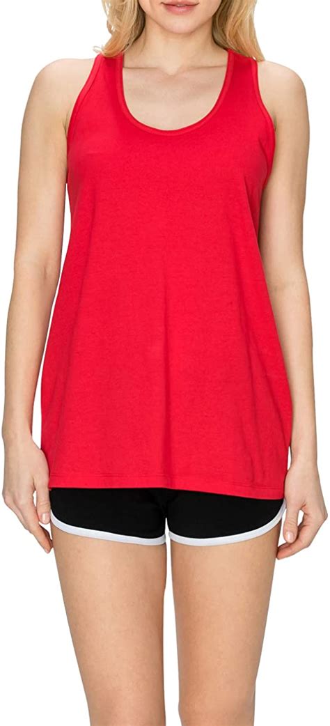 Cotton Loose Fit Tank Tops Relaxed Athletic Workout Flowy For Women