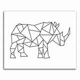 Geometric Rhinoceros Graphisme Zentangle Visiter sketch template