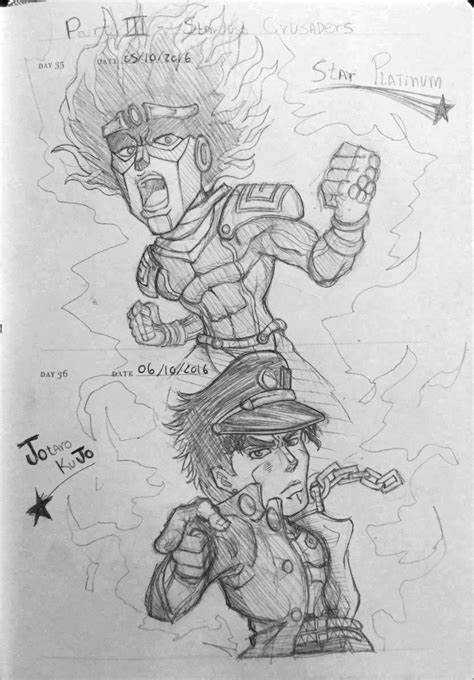 Just Finished My Stardust Crusaders Collection On My One Sketch A Day