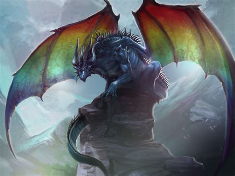 rainbow dragon  ryan firchau dragon artwork dragon art dragon