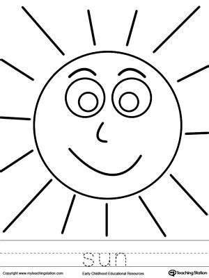 sun coloring page  word tracing sun coloring pages frog