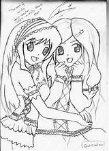 Coloring Friends Pages Friend Girls Forever Bff Two Cute Teens Printable Anime Lineart Color Print Getcolorings Getdrawings Deviantart Colorings Bestofcoloring sketch template