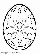Easter Egg Colouring Designs Pages Printable Templates Coloring Clouds Sun Eggs Template Clipart Sheet Patterns Dragon Choose Board sketch template