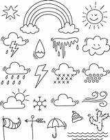 Weather Cloudy Doodle Premium Vector sketch template