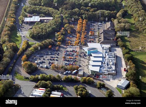 aerial view  cherwell valley services        stock photo  alamy