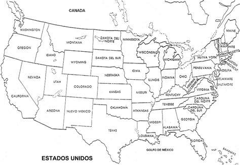 colorea tus dibujos mapa de estados unidos con nombres de estados para