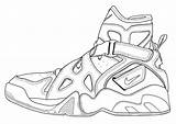 Nike Air Coloring Pages Drawing Force Shoe Template Color Sneaker Mag Max Sneakers Shoes Jordans Templates Dessin Outline Drawings Coloriage sketch template