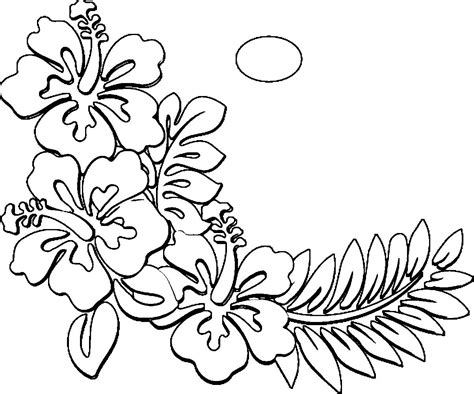 hawaii state flower drawing  getdrawings