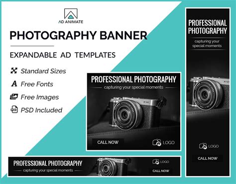 photography banner expandable banner template photo studio banner