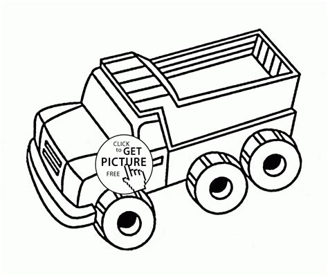 truck color pages printable