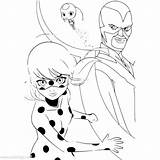 Miraculous Ladybug Moth Xcolorings Plagg Marinette sketch template