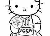 Kitty Hello Pages Coloring Birthday Princess Party Happy Hat Getcolorings Printable sketch template