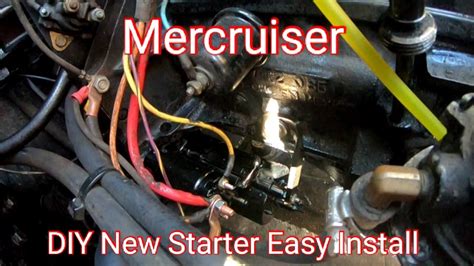 mercruiser starter replacement diy youtube