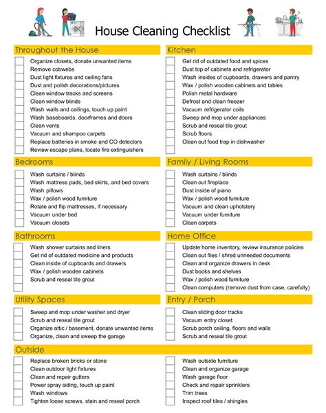 images  maid service checklist printable house cleaning sexiz pix