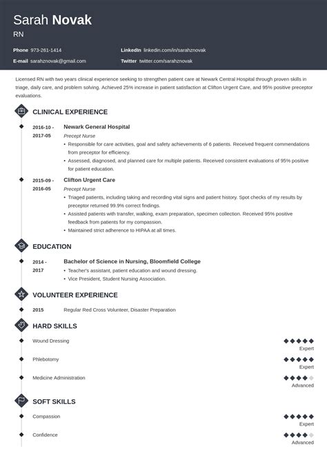 nursing student resume examples   template