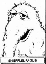 Coloring Sesame Street Pages Printable Snuffleupagus Print Characters Sheets Look Other Ernie sketch template
