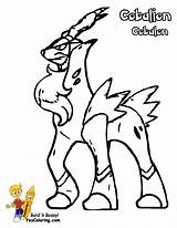 Pokemon Cobalion Pages Colouring Coloring Colou sketch template