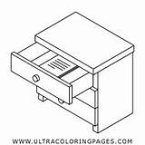 Coloring Pages Cabinet Isometric sketch template