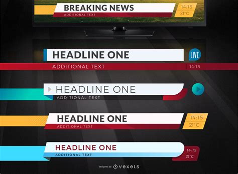 television news headlines patterns vector