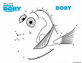 Dory Relier Coloriage Point Dessin Imprimer Finding Nemo Hank sketch template