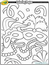 Mardi Gras Crayola sketch template