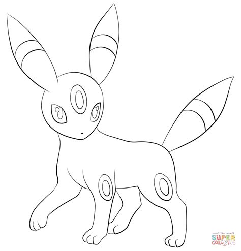 umbreon coloring page  printable coloring pages