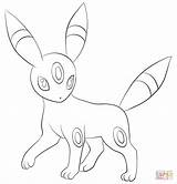Coloring Umbreon Pages Printable Drawing sketch template