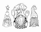 Gnomes Stamp sketch template
