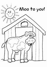 Cow Coloring Moo Pages Printable Fam Morning Time sketch template