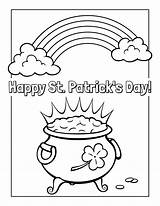 Gold Pages Pot Rainbow Coloring St Patricks sketch template