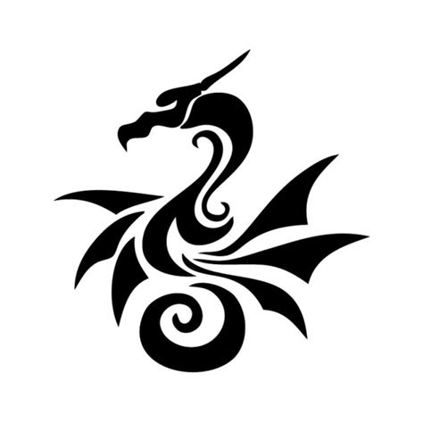 dragon stencil designs images  pinterest dragon tattoos