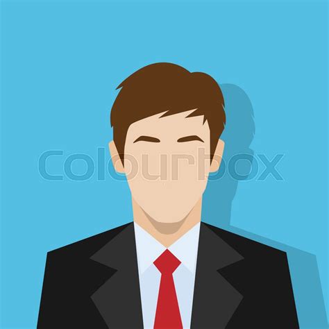 Businessman Profile Icon Male Portrait Flat Design Vector Illustration