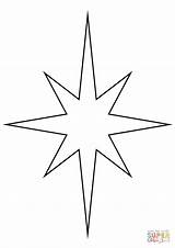 Star Christmas Coloring Pages Printable Template Supercoloring Ornaments Crafts Tree Templates sketch template