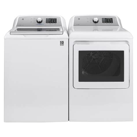 shop ge high efficiency top load washer electric dryer set  flexdispense  lowescom