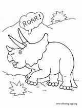 Coloring Triceratops Pages Dinosaur Popular Dinosaurs sketch template