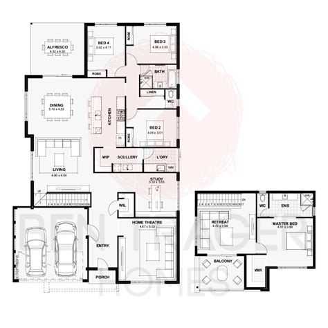 pearson double storey  bed  bath   ben trager homes house floor plans