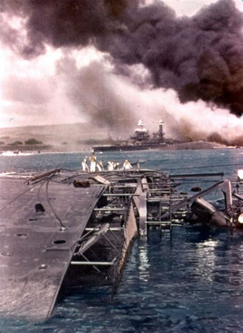 rare  incredible color photographs   attack  pearl harbor   vintage everyday