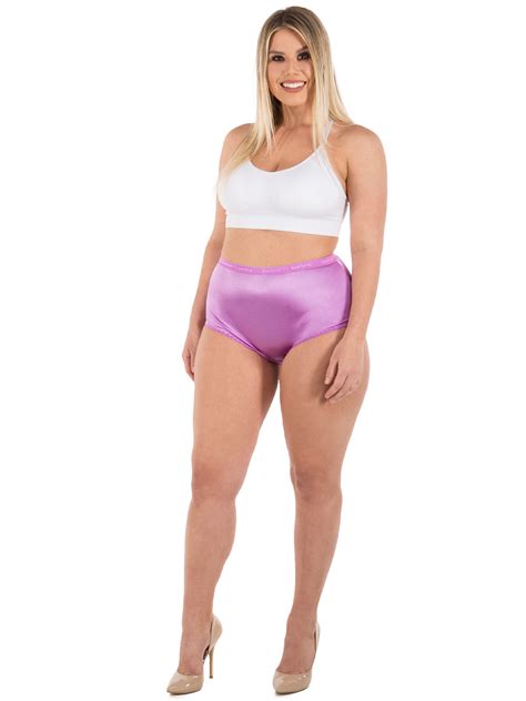 satin panties s to plus size womens underwear full coverage brief 6