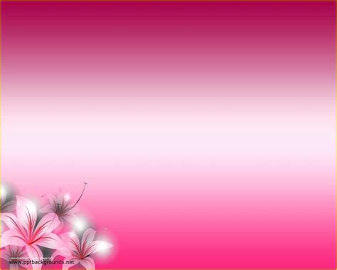 pretty powerpoint templates    pink flowers backgrounds