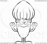 Mascot Paintbrush Mad Clipart Cartoon Outlined Coloring Vector Cory Thoman Royalty sketch template