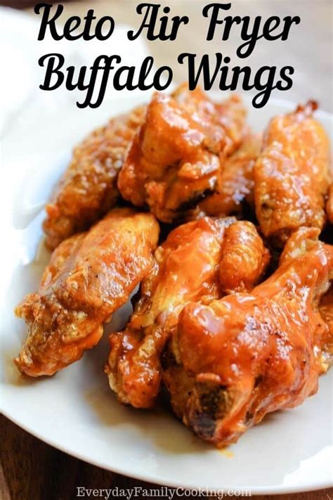 Air Fryer Chicken Wings With Buffalo Sauce Keto And Gluten Free
