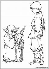 Star Yoda Anakin Skywalker Ausmalbilder Darth Vader Superhelden sketch template