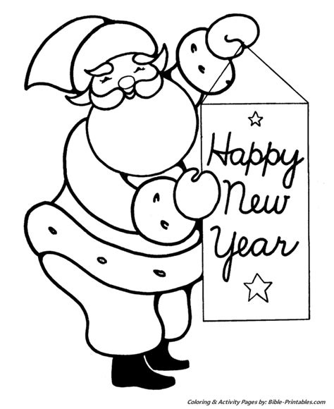 easy pre  christmas coloring pages santa happy  year