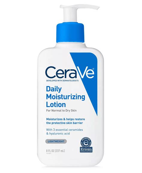 cerave unscented daily moisturizing lotion  normal  dry skin
