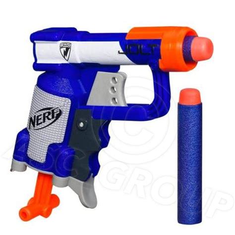 nerf  strike elite jolt blaster spring loaded pistol  darts item