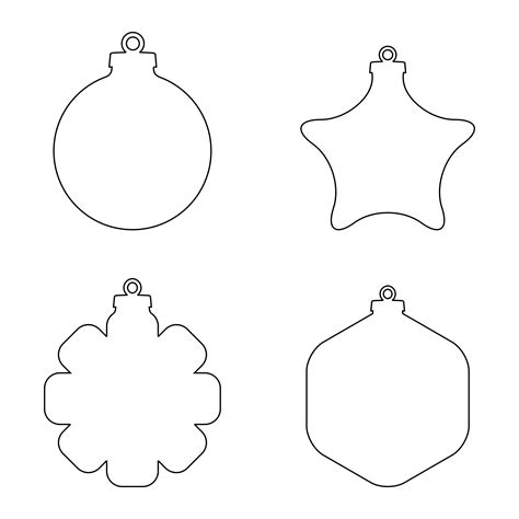 christmas ornaments cutouts printable printablee